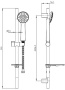 Душевой гарнитур Milardo Shower Set 3401F60M16