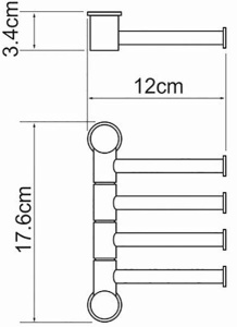Держатель для полотенец Wasserkraft K-1054 четверной