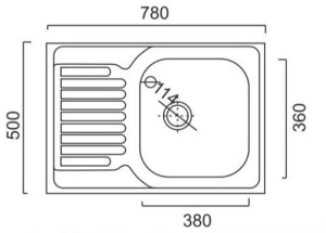 Кухонная мойка Stellar S87850D / S87850MD, 78х50, декор