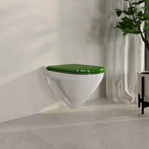 Подвесной унитаз Sanita Luxe Attica Luxe Color Green SL (с крышкой SoftClose)