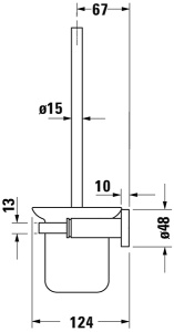 Ершик для унитаза Duravit D-Code 0099271000