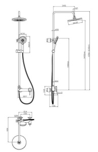 Душевая стойка Lemark Minima LM3860C
