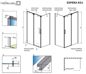 Фронтальная стенка Radaway Espera KDJ front Wall 650