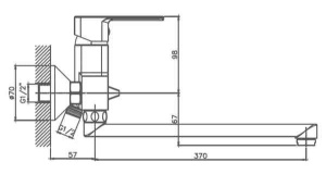 Смеситель для ванны Cron CN22129