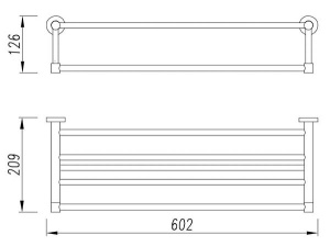 Полка для полотенец Omnires Modern MP60920CR