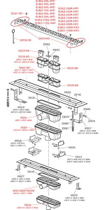 Душевой трап AlcaPlast Antivandal APZ11 550 / 750 / 850 / 1050, 55 см