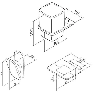 Набор аксессуаров для ванной комнаты AM.PM Inspire V2.0 AK50B1003B