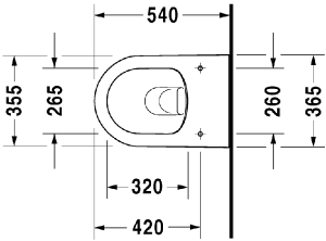 Подвесной унитаз Duravit Rimless Darling New 2557090000, белый