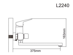 Смеситель для ванны Ledeme H40 L2240