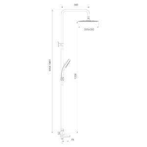 Душевая стойка Gappo G2499-40 с термостатом