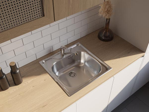 Кухонная мойка Omoikiri Saru 48-IN / 50-IN, 48х48, нержавеющая сталь