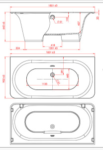 Ванна из искусственного камня Astra-form Прима белая