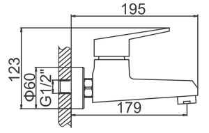 Смеситель для ванны Ledeme H59 L3259