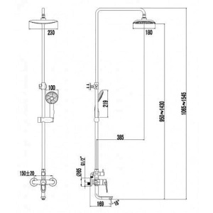 Душевая стойка Lemark Omega LM3162C