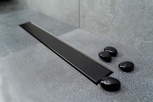 Душевой трап Pestan Confluo Frameless Line 350 / 450 / 550 / 650 / 750 / 850 / 950 Matte Black, 30 см