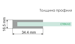 Душевая шторка на ванну Wasserkraft Berkel 48P01-80 Fixed