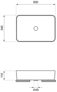 Умывальник Wellsee FreeDom 2.0 323014000 / 323017000 / 323020000, 50х34, серый матовый