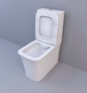 Напольный унитаз Cerutti Marmolada безободковый с крышкой SoftClose, белый