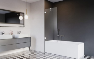 Душевая шторка на ванну Radaway Essenza Pro White PNJ, 60х150, прозрачный