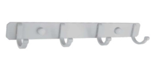 Планка с крючками Ledeme L5516W-4 / L5516W-7, 28 см 4 крючка, белый