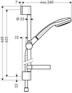 Душевой гарнитур Hansgrohe Croma 100 1jet 27717000