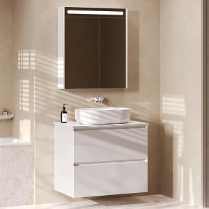 Столешница Belux LUNA-TURIN НП80 / НП100 / НП120 / НП140 белый матовый Solid Surface, 80, белый матовый