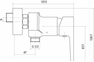 Смеситель для душа Cersanit Mille S951-031