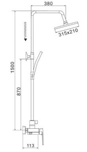 Душевая стойка Rose R1836-6