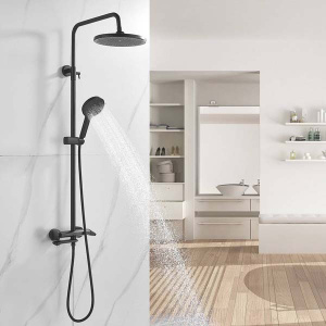 Душевая стойка Rose R3936H / R3936T, черный