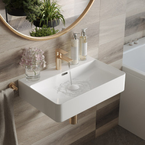Умывальник Roxen Solo 570160 с креплениями к стене, 61х43
