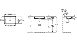 Умывальник Roca Gap Square 3270YA000