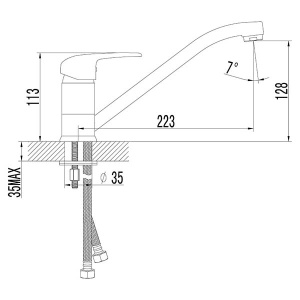 Смеситель для кухонной мойки Lemark Pramen LM3304C
