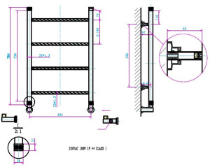 Полотенцесушитель Boheme Cromo 710 электрический