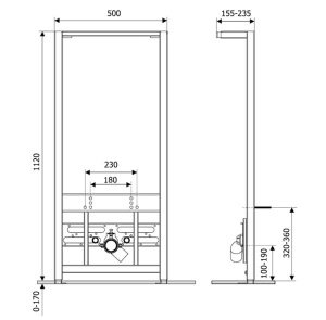 Комплект инсталляции 2 в 1 Lavinia Boho Relfix Bristol 77070256