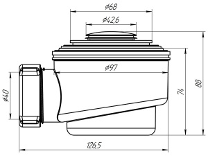 Сифон для душевого поддона Triton Е410CL (E450CL)