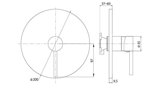 Смеситель скрытого монтажа Rubineta Kubo-1F-Uno, хром