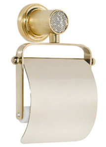 Держатель для туалетной бумаги Boheme Royal Cristal 10921-G / 10921-G-B, золото, белые кристаллы