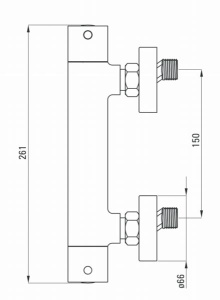 Смеситель для душа Deante Begonia BCB 04BT термостатический