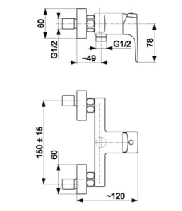 Смеситель для душа Armatura Mokait 5536-010-00