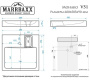 Умывальник Домино Marrbaxx Монако V51D1