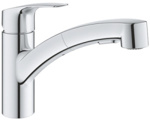 Смеситель для кухонной мойки Grohe Eurosmart 30305001 / 30305DC1 с выдвижным изливом, хром