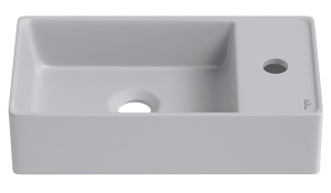 Умывальник Wellsee WC Area 321806000 / 321809000, 41х23 L, серый матовый
