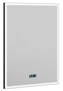 Зеркало Briz Берн с подсветкой и часами, 60х80
