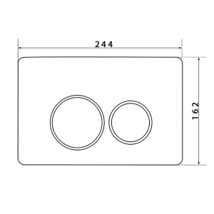 Кнопка для инсталляции Caprigo Dew Steel DS001-vot