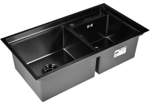 Кухонная мойка Wisent WS7843B-S+WW405B с дозатором
