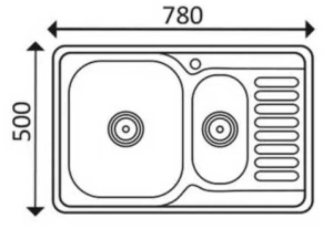 Кухонная мойка Stellar S978502D / S978502MD, 78х50, декор