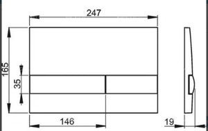 Кнопка для инсталляции Alca Plast M1720-1 / М1722 / М1723, сатин (хром матовый)