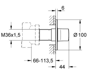 Переключатель режимов встраиваемый Grohe Ondus 19448000 (3 функции), хром