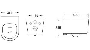 Подвесной унитаз Cerutti Tanaro Aria MB CT9238 безободковый с крышкой SoftClose