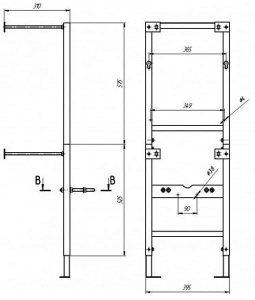 Инсталляция для унитаза Cersanit Leon New S-IN-MZ-LEON_NEW с кнопкой P-BU-INT, белое стекло